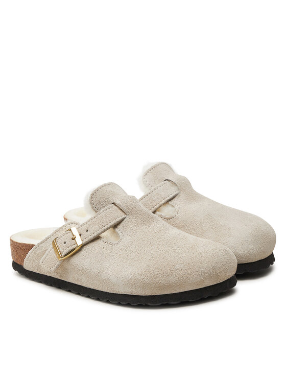 Birkenstock Ciabatte Birkenstock Boston Shearling Leve 1026192 Bianco