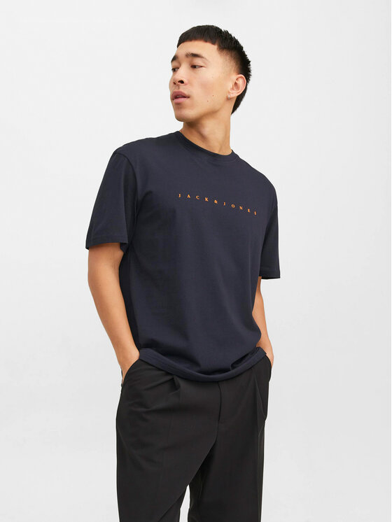 Jack & Jones Jack & Jones Marškinėliai Star 12234746 Tamsiai mėlyna Relaxed Fit