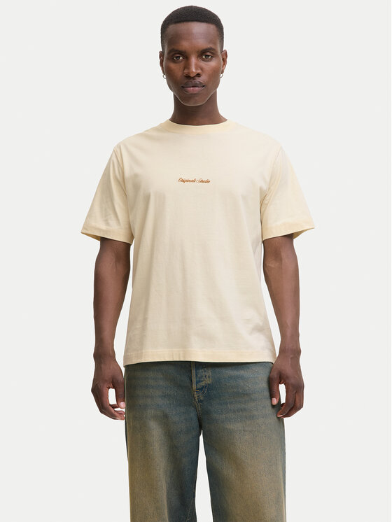 Jack & Jones Jack & Jones Póló Norrebro 12282892 Krém Relaxed Fit