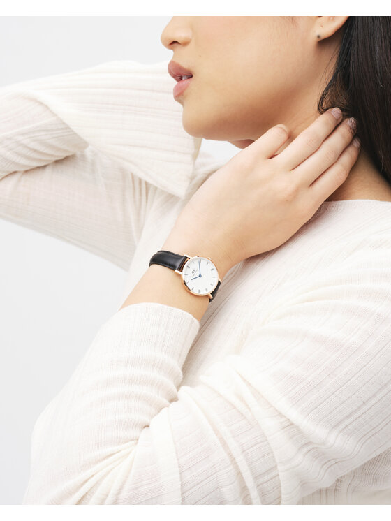 Daniel Wellington Hodinky Daniel Wellington Petite Roman Numerals Shieffield DW00100683 Černá