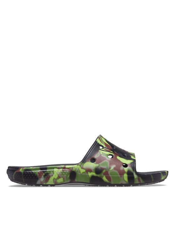 Klapki Crocs Classic Spray Camo Slide 208252 Czarny | Eobuwie.com.pl