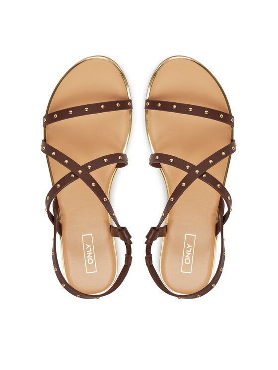 ONLY Shoes Босоніжки ONLY Shoes Onlmari-4 Pu Studs 15342339 Коричневий
