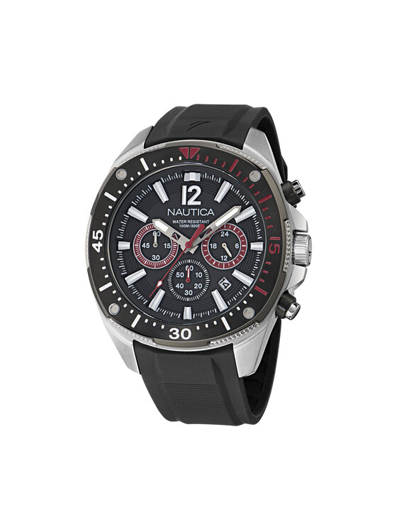 Nautica Hodinky Nautica Sporty Chronograph NAPBSS501 Strieborná