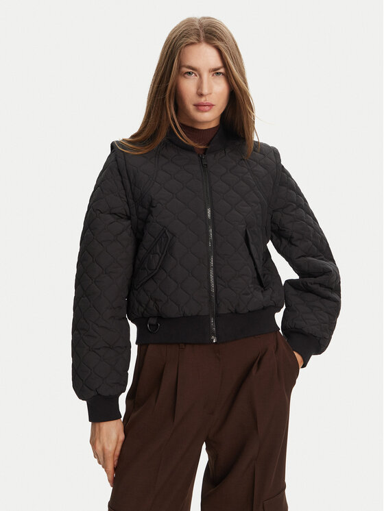 Hunter Hunter Куртка бомбер Shira HARW0046251 Чорний Cropped Fit