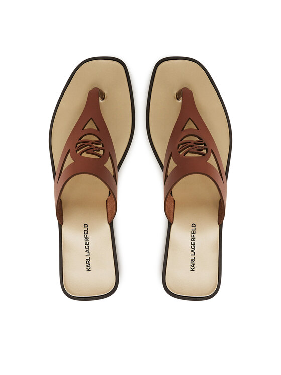 KARL LAGERFELD В'єтнамки KARL LAGERFELD Skoot II KL80407 Коричневий