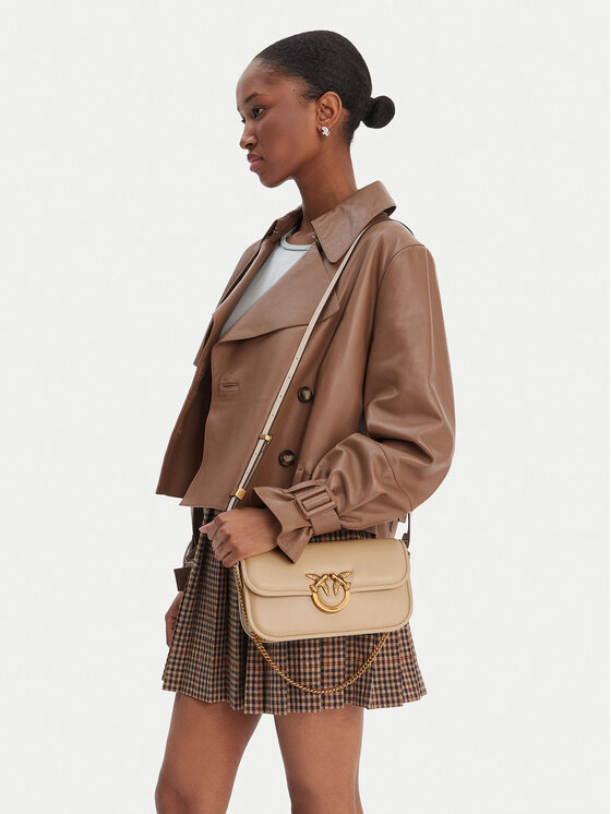 PINKO Ročna torba PINKO Love Box Baguette Al 25-26 PLTT 105083 A26L Bež