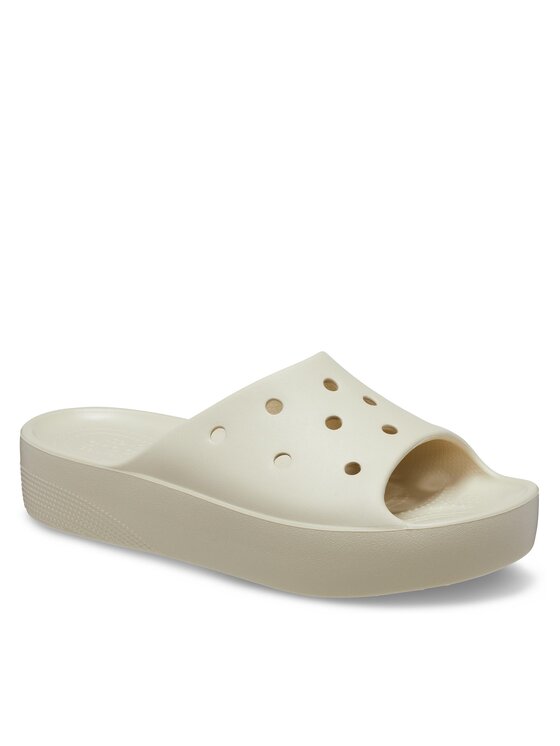 Crocs Şlapi Crocs Classic Platform Slide 208180 Bej