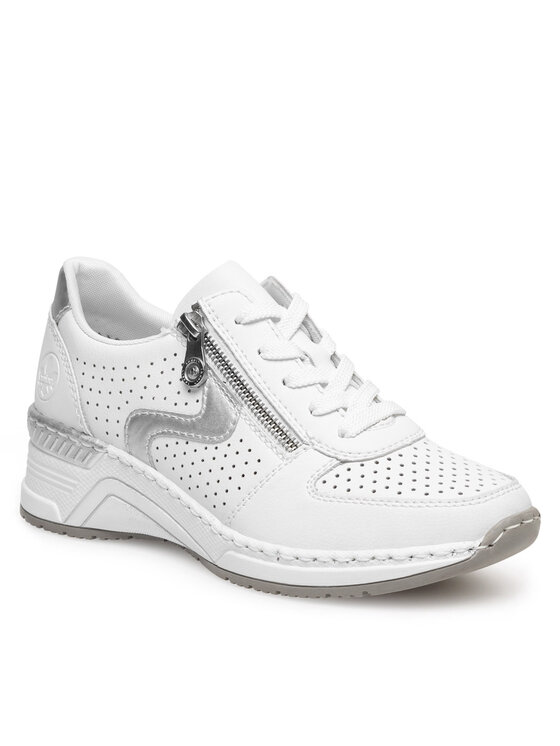 Rieker Sneakersy Rieker N4340-80 Biały