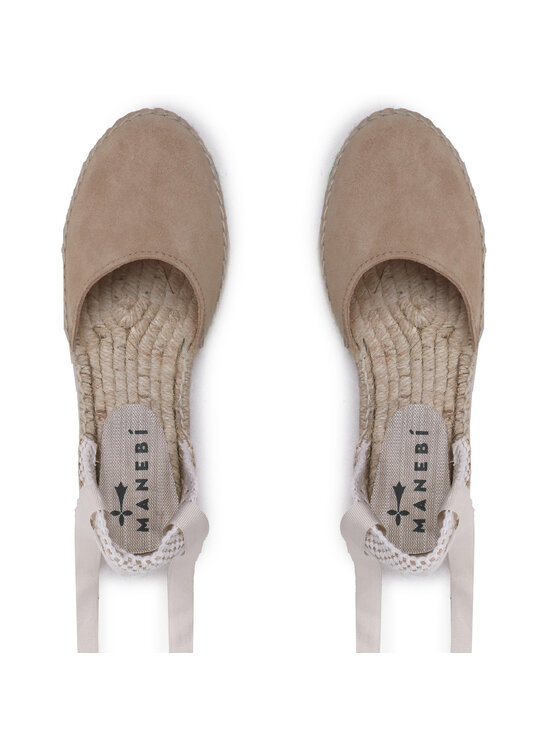 Manebi Alpargatas Manebi Suede Flat Valenciana Espadrilles K 1.1 P0 Beis