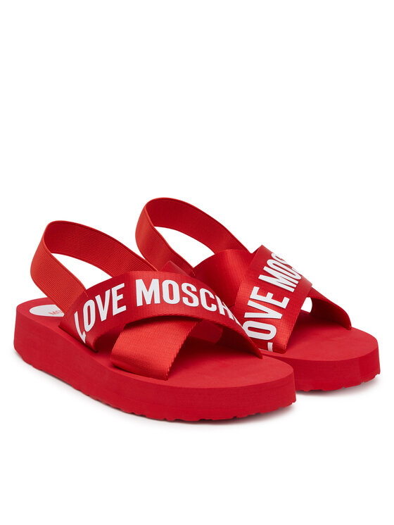LOVE MOSCHINO Sandali LOVE MOSCHINO JA16214G0MIX5500 Rdeča