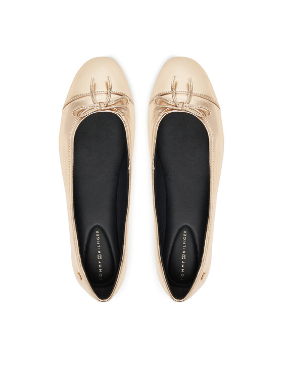 Tommy Hilfiger Baleríny Tommy Hilfiger Metallic Toe-Cap FW0FW08920 Zlatá