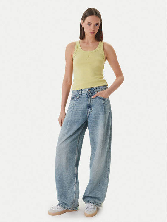 HUGO HUGO Топ Datamia 50514489 Svetlozelena Slim Fit