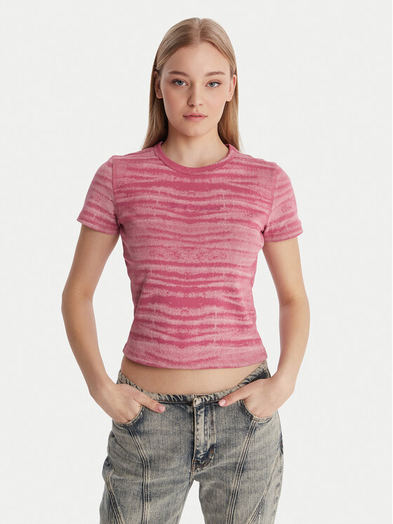 Guess Guess T-shirt W6RP42 KCTT1 Rosa Regular Fit