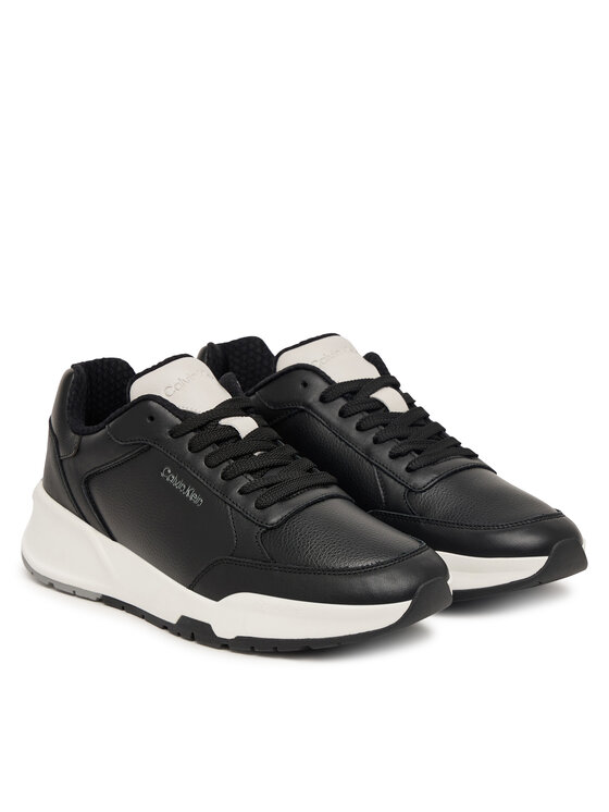 Calvin Klein Sneakersy Calvin Klein City Runner Laceup Lth Mix HM0HM02309 Czarny