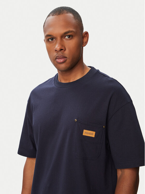 HUGO HUGO Camiseta Nevado 50564045 Azul marino Loose Fit