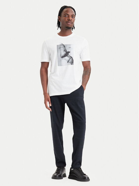 BOSS BOSS Camiseta Te_Being 50571288 Blanco Regular Fit