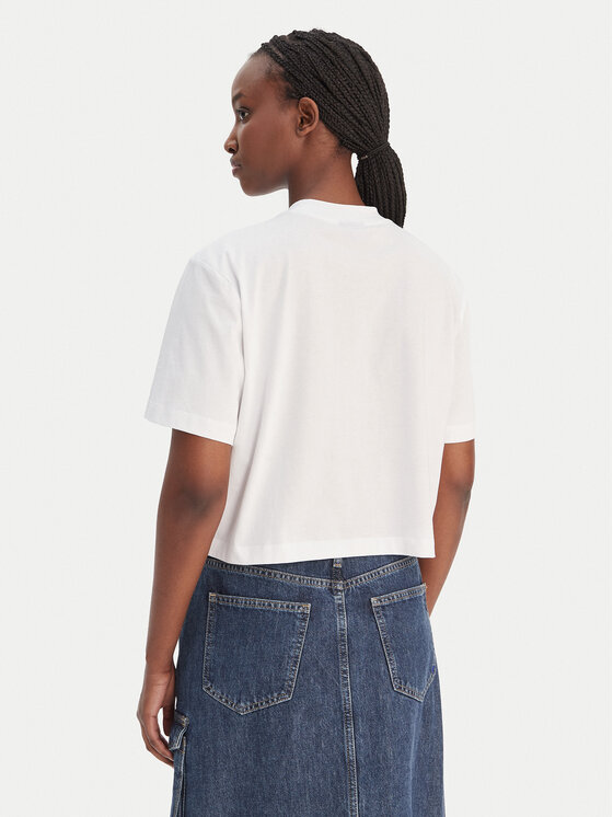 Karl Lagerfeld Jeans Karl Lagerfeld Jeans Majica B1W17054 Bela Relaxed Fit