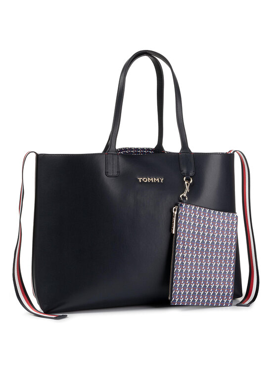 Tommy Hilfiger Soma Tommy Hilfiger Iconic Tommy Tote AW0AW07428 Tumši zils