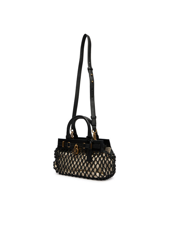 Tommy Hilfiger Táska Tommy Hilfiger American Icon Mini Tote Macrame AW0AW18542 Fekete