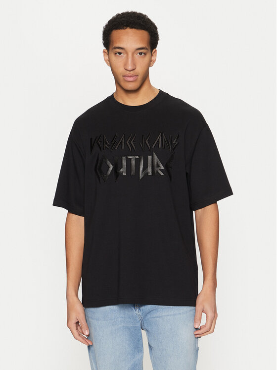 Versace Jeans Couture Versace Jeans Couture T-shirt 78GAHE02 Nero Regular Fit