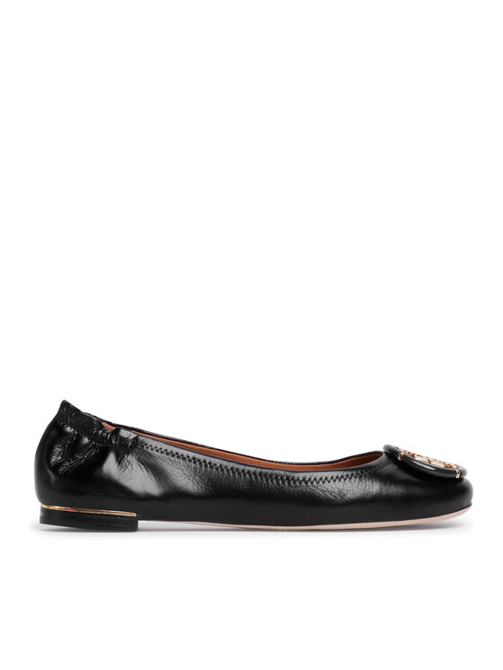 Tory Burch Балетки Tory Burch Minnie Ballet With Multi Logo 74062 Чорний