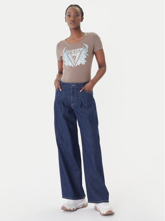 Guess Guess Camiseta W6GI12 K3027 Marrón Regular Fit