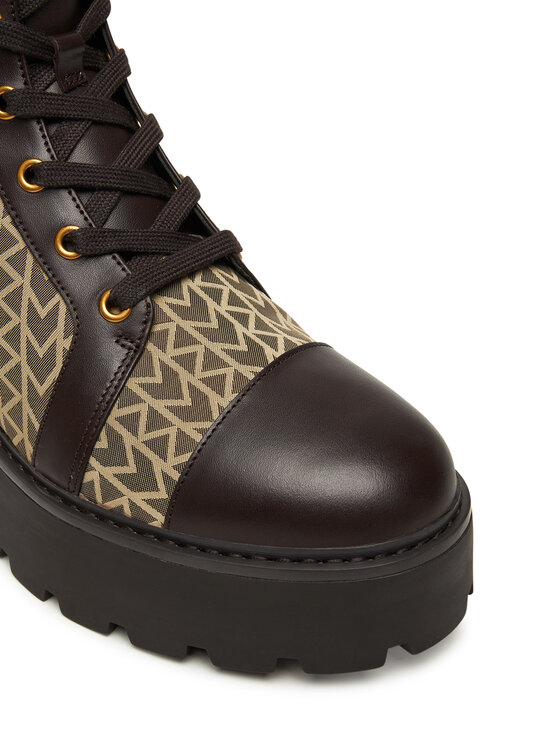 MICHAEL Michael Kors Šnurovacia obuv MICHAEL Michael Kors Blake 40T5BKFE5Y Hnedá