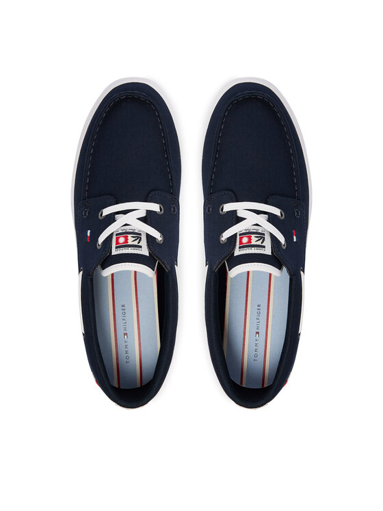 Tommy Hilfiger Tenisky Tommy Hilfiger Th Boat Vulc Sneaker Canvas FM0FM05877 Tmavomodrá