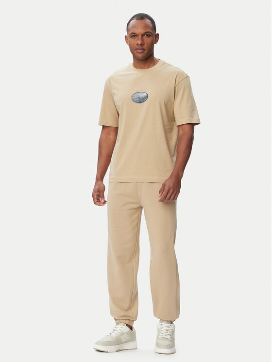 HUGO HUGO Camiseta Nadero 50566032 Beis Regular Fit