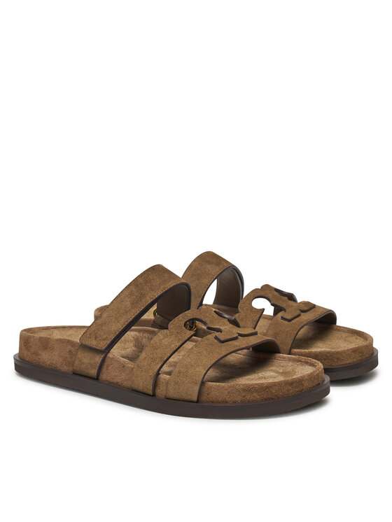 Tory Burch Шльопанці Tory Burch Ines Sport Slide 163481 Коричневий