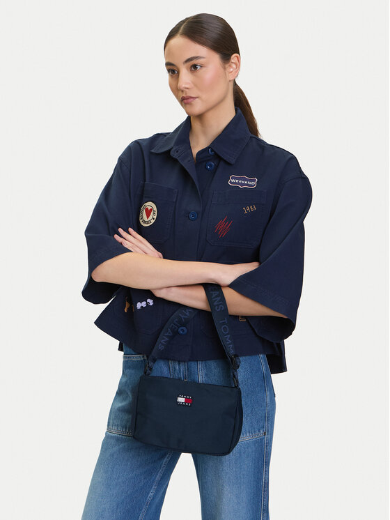 Tommy Jeans Τσάντα Tommy Jeans Tjw Daily Shoulder Bag AW0AW17544 Σκούρο μπλε