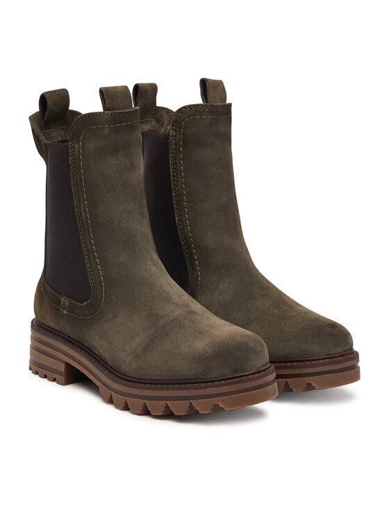 Tamaris Sztyblety Tamaris 1-25411-47 Zielony ciemny