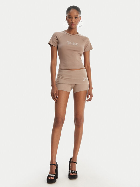 Juicy Couture Juicy Couture Sport rövidnadrág Roll Down JCWHS126307 Bézs Slim Fit