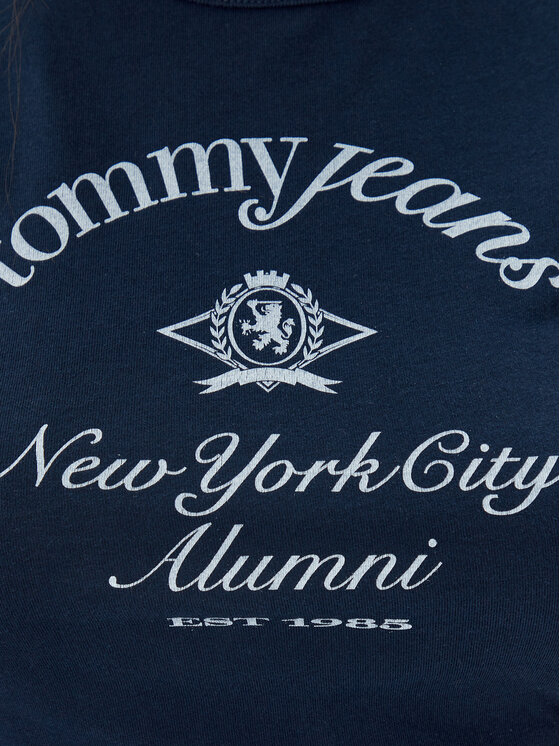 Tommy Jeans Tommy Jeans Majica Nyc Ringer DW0DW20323 Mornarsko modra Slim Fit