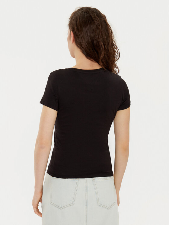 Tommy Jeans Tommy Jeans Majica DW0DW20458 Črna Slim Fit