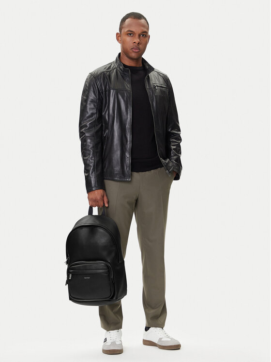 Calvin Klein Nahrbtnik Calvin Klein Raised Round Backpack LV04D3155G Črna
