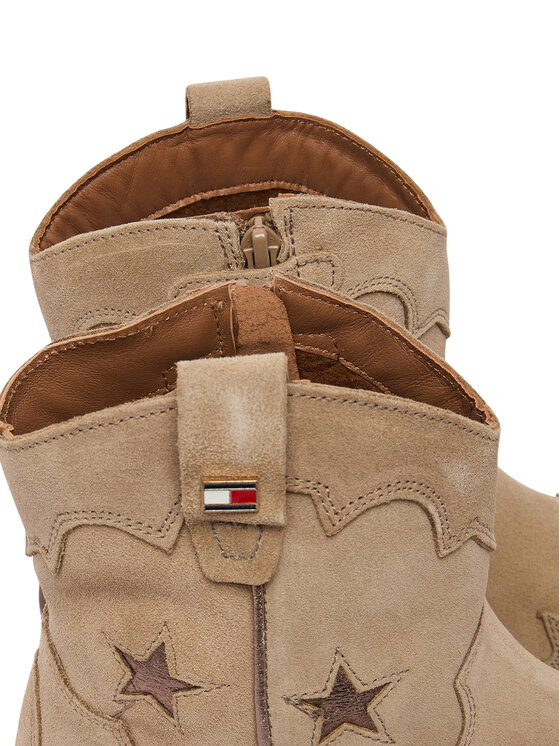 Tommy Hilfiger Kovbojská obuv Tommy Hilfiger T3A5-35196-1429 Béžová