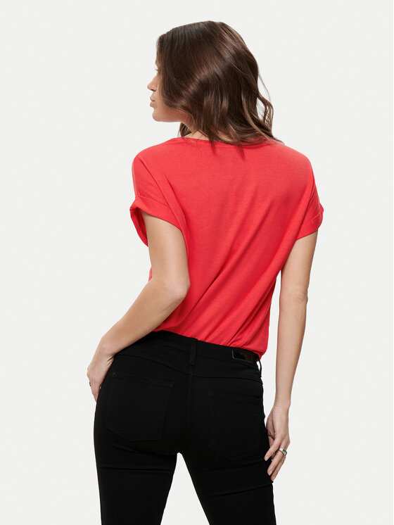 ONLY ONLY Camiseta Moster 15106662 Rojo Regular Fit