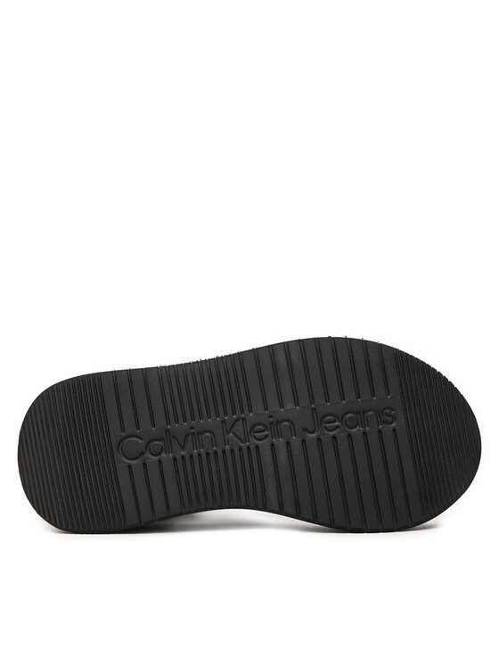 Calvin Klein Jeans Sandali Calvin Klein Jeans Sandal Velcro Webbing In Mtl YW0YW01480 Črna