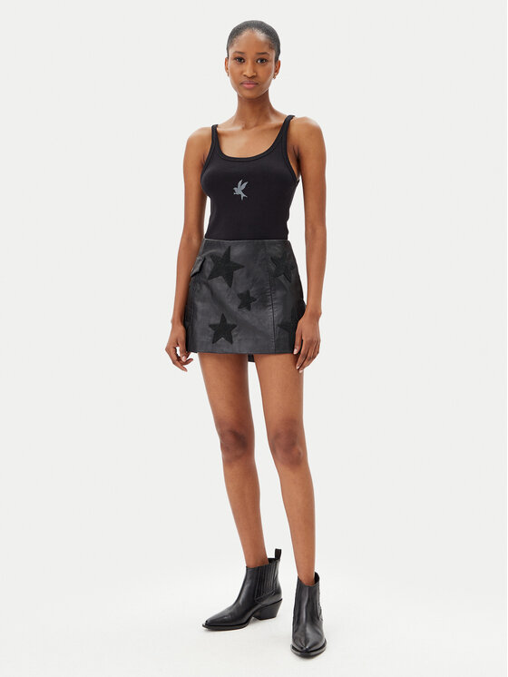 One Teaspoon One Teaspoon Топ Fine 26605 Чорний Slim Fit