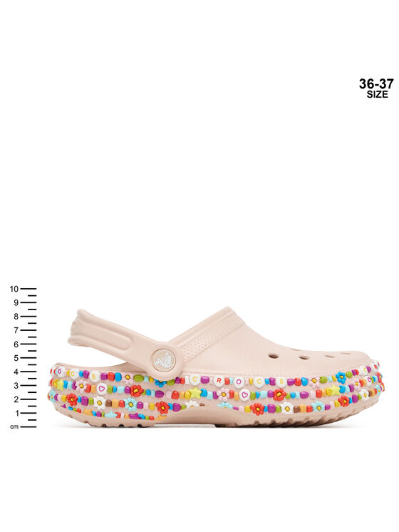 Crocs Klapki Crocs Classic Beaded Band 211614 Beżowy