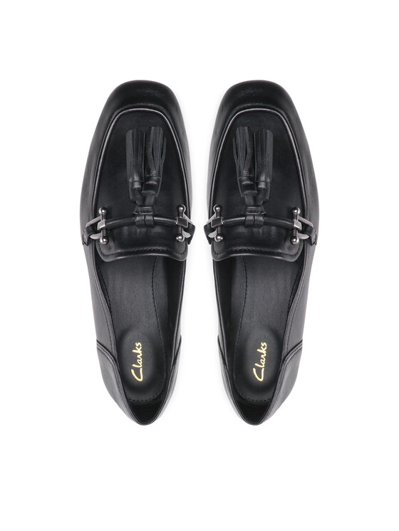 Clarks Лоуфъри Clarks Pure2 Tassel 261613154 Черен