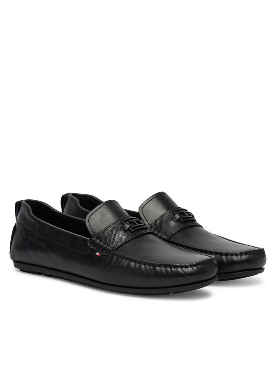 Tommy Hilfiger Mokasyny Tommy Hilfiger Hardware Lth Driver FM0FM05855 Czarny