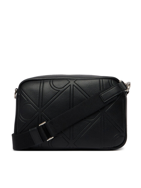 Calvin Klein Τσαντάκι Calvin Klein Emblem Aop Emboss Camera Bag LV04D3330G Μαύρο