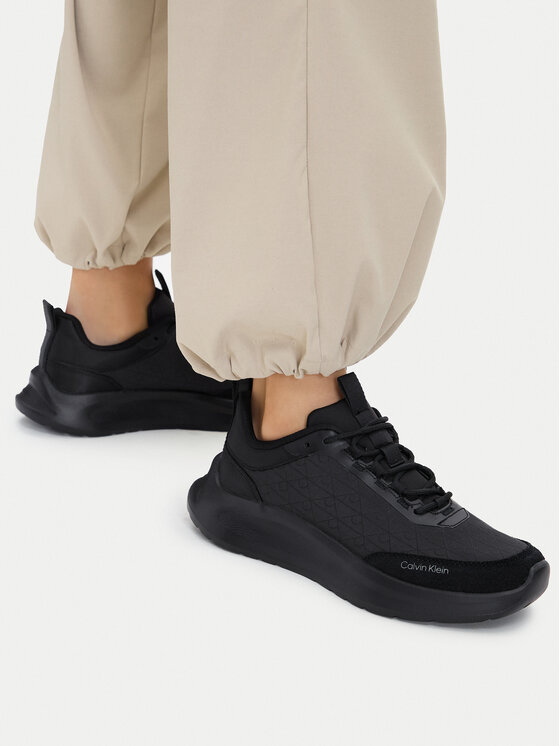 Calvin Klein Αθλητικά Calvin Klein Light Eva Runn Laceup Aop HW0HW03292 Μαύρο