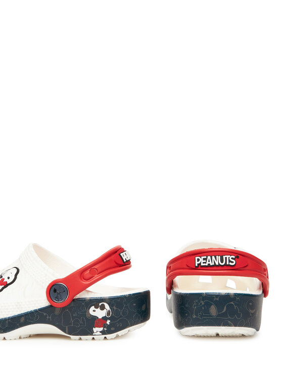 Crocs Παντόφλες Crocs Classic Peanuts 21112 Λευκό