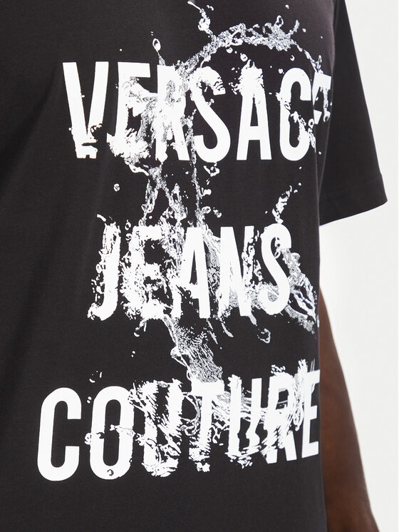 Versace Jeans Couture Versace Jeans Couture Camiseta 80GAHC01 CJ01C Negro Regular Fit