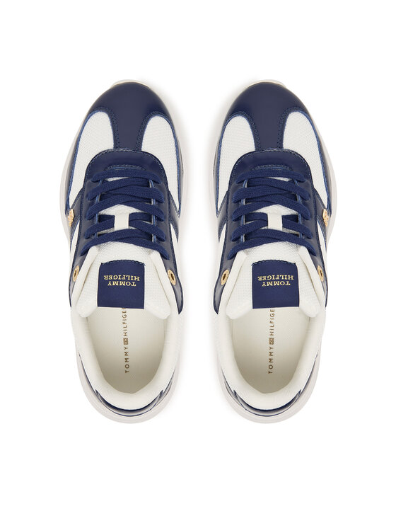 Tommy Hilfiger Snīkeri Tommy Hilfiger Modern Runner Shiny Leather FW0FW09413 Tumši zils