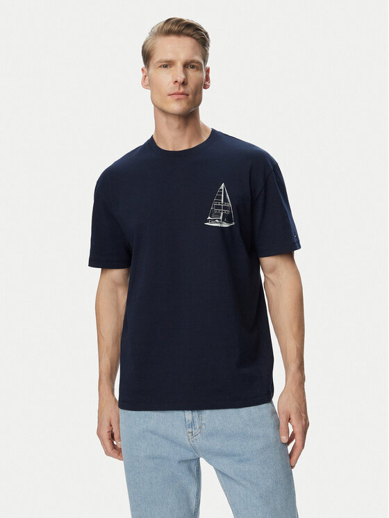 Tommy Jeans Tommy Jeans Camiseta Sailboat DM0DM23184 Azul marino Regular Fit