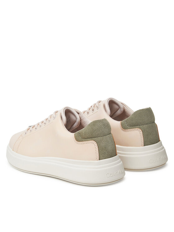 Calvin Klein Sneakersy Calvin Klein Cupsole Lace Up Lth HW0HW02540 Beżowy